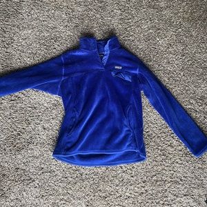 Blue Patagonia Button Crewneck